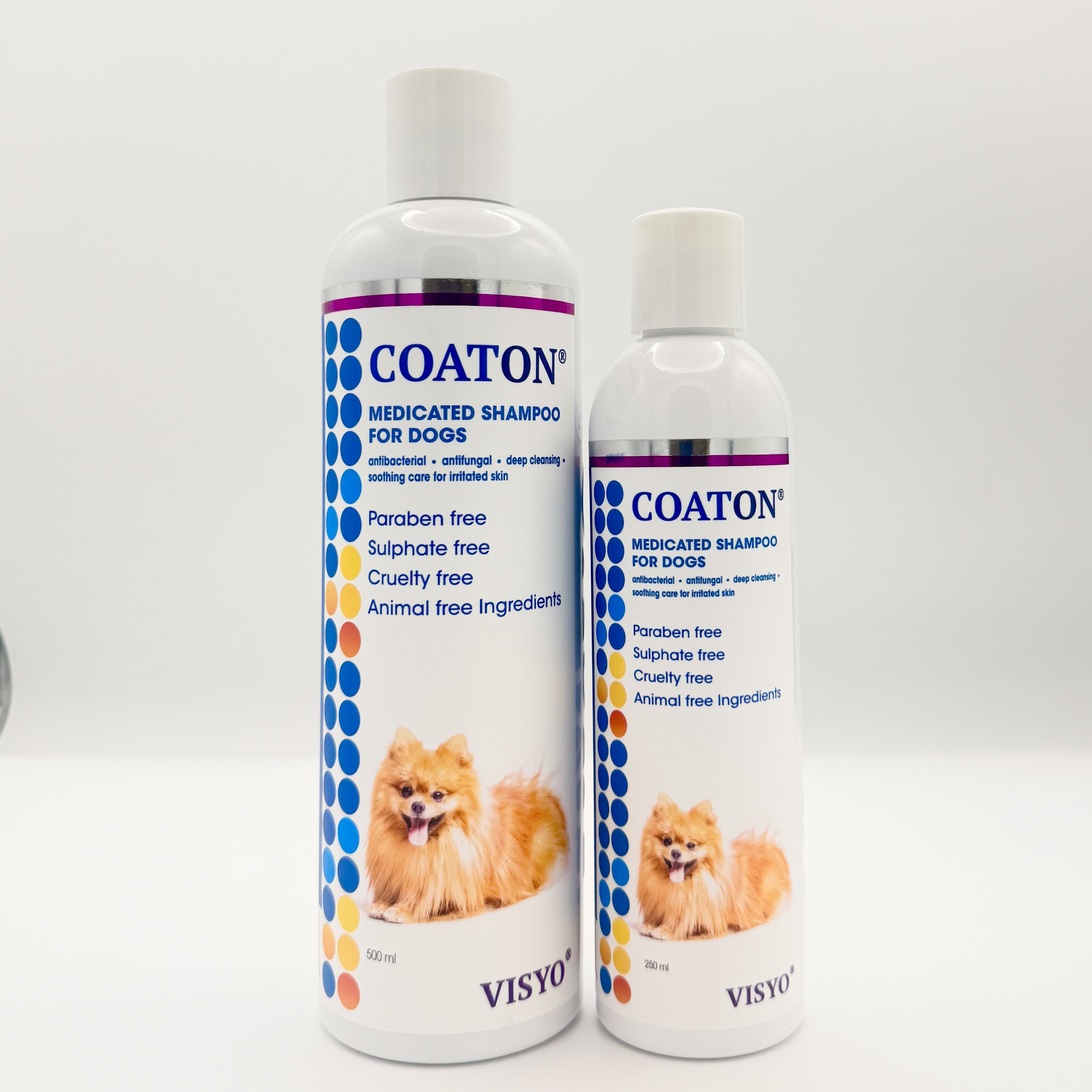 CoatOn shampoo bottles